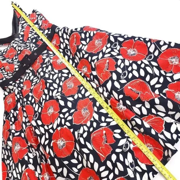 City Chic Power Poppy Dress Pin Up Fit And Flare Belted Womens Plus Size 16 Red - Picture 3 of 10